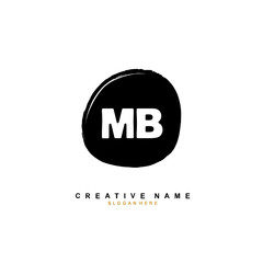 
M B MB Initial logo template vector. Letter logo concept
