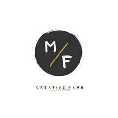 
M F MF Initial logo template vector. Letter logo concept
