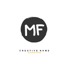 
M F MF Initial logo template vector. Letter logo concept