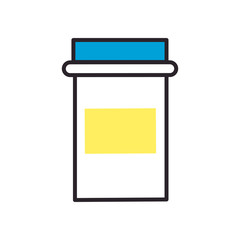 Isolated medicine jar fill style icon vector design