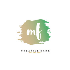 
M F MF Initial logo template vector. Letter logo concept