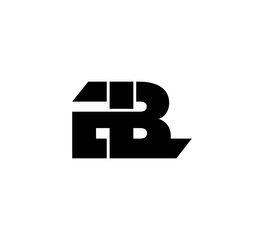 Initial 2 letter Logo Modern Simple Black BL LB