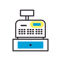 cash register fill syle icon vector design