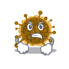 Mascot design concept of negarnaviricota with angry face