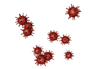 Coronavirus 2019-ncov isolated on white.