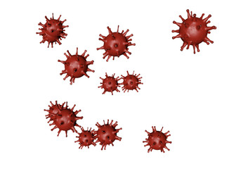 Coronavirus 2019-ncov isolated on white.