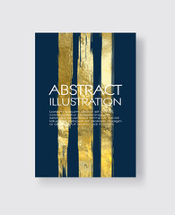 Vector Blue and Gold Design Templates. Abstract illustration eps10