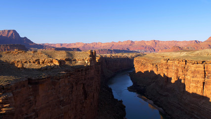 Coloradio river runs through the canyon - travel photography