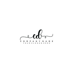 Obraz premium CD initial Handwriting logo vector templates