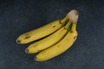 Banana on dark background stock photo