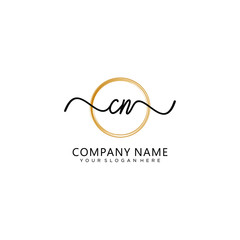 CN initial Handwriting logo vector templates