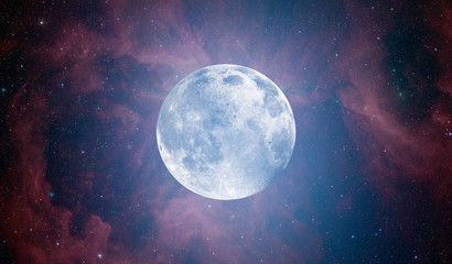 Full Blue Moon "Elements of this image furnished by NASA 