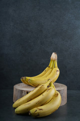 Banana on dark background stock photo