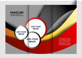 Vector modern tri-fold brochure design template
