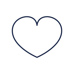 Isolated heart line style icon vector design
