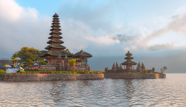Pura Ulun Danu Bratan temple - Hindu temple on Bratan lake - Bali island, Indonesia