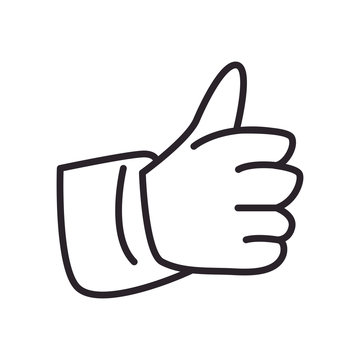 Isolated thumb up line style icon vector design