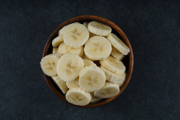 Banana on dark background stock photo