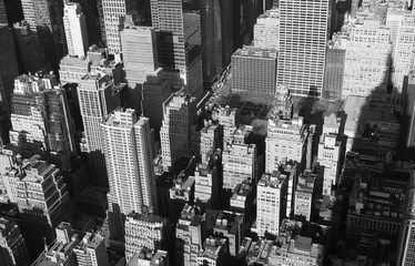 New York city view in black and white