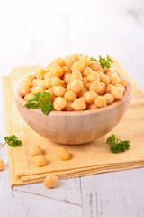 bowl of chickpea and parsley