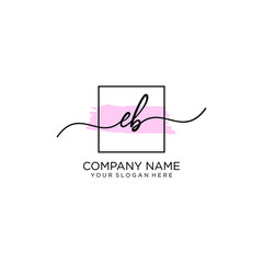 EB initial Handwriting logo vector templates