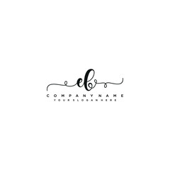 EB initial Handwriting logo vector templates