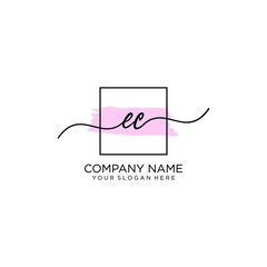 Fototapeta premium EC initial Handwriting logo vector templates