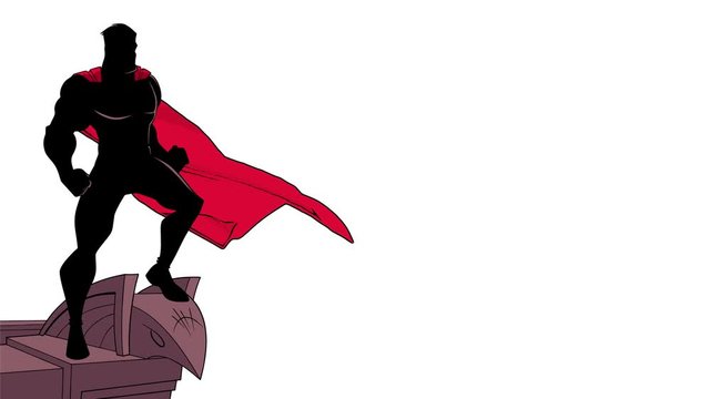 Superhero Roof Silhouette