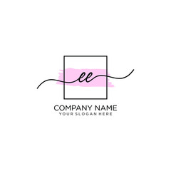 Fototapeta premium EE initial Handwriting logo vector templates
