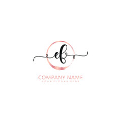 EF initial Handwriting logo vector templates
