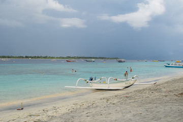 Fototapeta na wymiar Panoramic view from bali beach