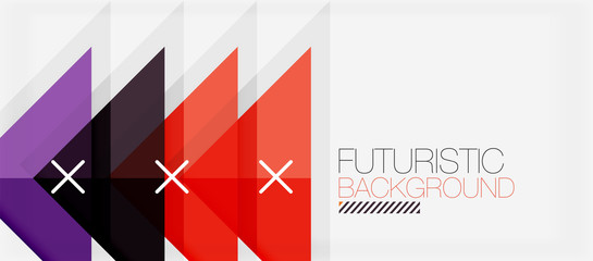 Abstract background, geometric business multicolored paper infographic - triangle frames for text, icons or graphics on light background with copyspace. Vector Illustration For Wallpaper, Banner