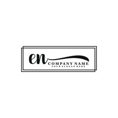 EN initial Handwriting logo vector templates