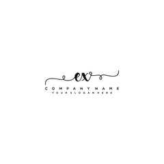 EX initial Handwriting logo vector templates