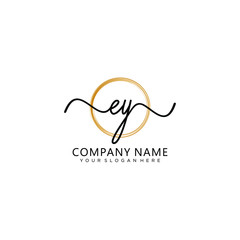 Obraz premium EY initial Handwriting logo vector templates
