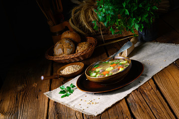 krupnik a delicious Polish barley soup
