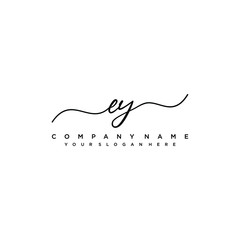 EY initial Handwriting logo vector templates