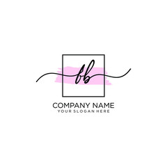 FB initial Handwriting logo vector templates