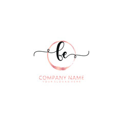 FE initial Handwriting logo vector templates