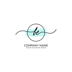 FE initial Handwriting logo vector templates