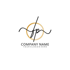Fototapeta premium FP initial Handwriting logo vector templates