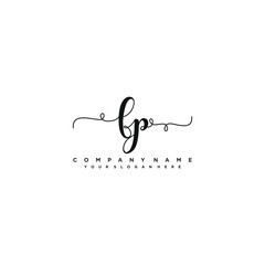 Fototapeta premium FP initial Handwriting logo vector templates