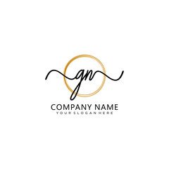 GN initial Handwriting logo vector templates