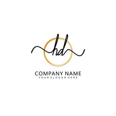 HD initial Handwriting logo vector templates