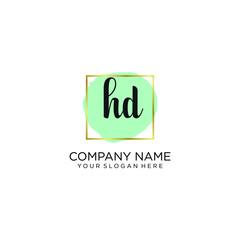 HD initial Handwriting logo vector templates