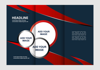 Vector modern tri-fold brochure design template
