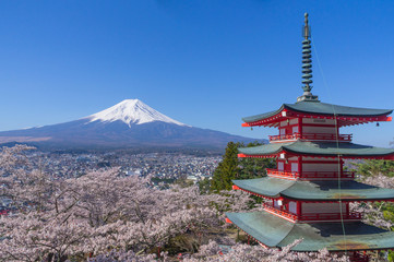 山梨県新倉山からの富士山