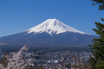 山梨県新倉山からの富士山