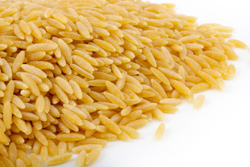 barley noodle on a white background