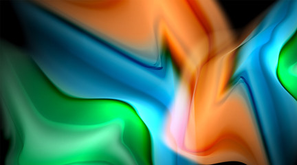 Liquid colors fluid gradients on black background